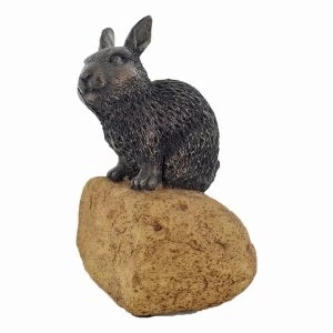 Image of Stoned On Nature Rabbit Cold Cast Bronze Sculpture 9cm