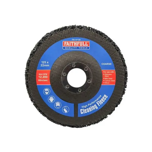 Image of Faithfull Surface Cleaning Coarse Fleece Disc FAICF125 Diameter: 125mm