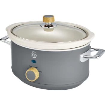 Image of Swan Nordic SF17021GRYN 3.5 Litre Slow Cooker - Slate Grey