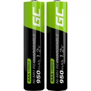 Image of Green Cell HR03 AAA battery (rechargeable) NiMH 950 mAh 1.2 V 2 pc(s)