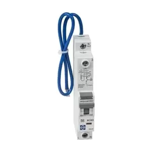 Image of Lewden 50A 1 Module Single Pole A Class Type B RCBO 6Ka 30mA - RCBO-50-30-SPA