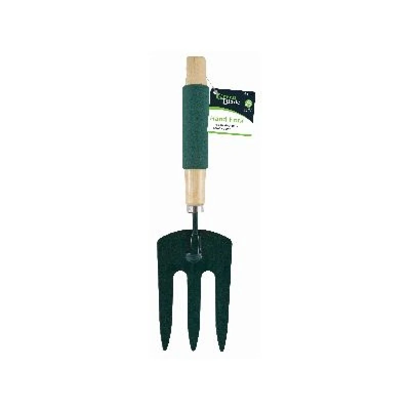 Image of Green Blade Hand Fork With Cushion Grip Wooden Handle 53104AWUK