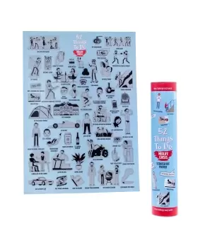 Image of 52 Things To Do Midlife Crisis' Scratch Off Poster