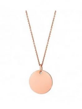Image of Simply Silver Rose Gold Plated Sterling Silver Personalised Engraveable Disc Pendant