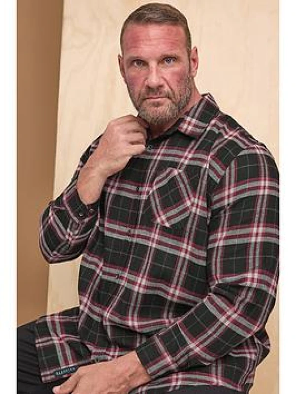 Image of BadRhino BadRhino Men Long Sleeve Check Shirt in Black Size: 2X-large Black XXL Male 5063111479825