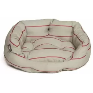 Image of Danish Design Heritage Deluxe Slumber Bed Herringbone - 24 (61 Cm) Beige/Burgundy Herringbone