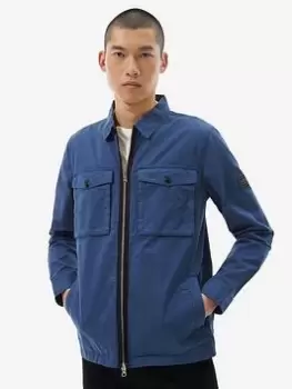 Image of Barbour International Cloud Zip Thru Overshirt - Blue Size M, Men