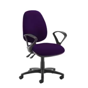 Image of Dams MTO Jota High Back Operator Chair with Fixed Arms - Blizzard Grey