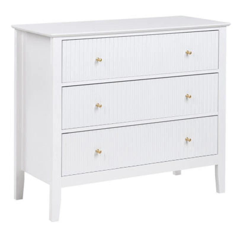 Image of Beliani 3 Drawer Chest Assisi White