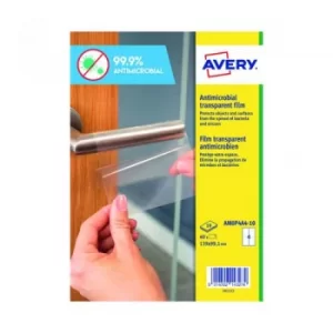 Image of Avery Permanent A4 Antimicrobial Film Labels (Pack of 40) AMOP4A4-10