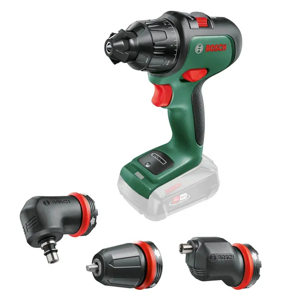 Image of Bosch ADVANCEDIMPACT P4A 18v Cordless Combi Drill and Attachments ADVANCEDIMPACT 18 Batteries: No Batteries