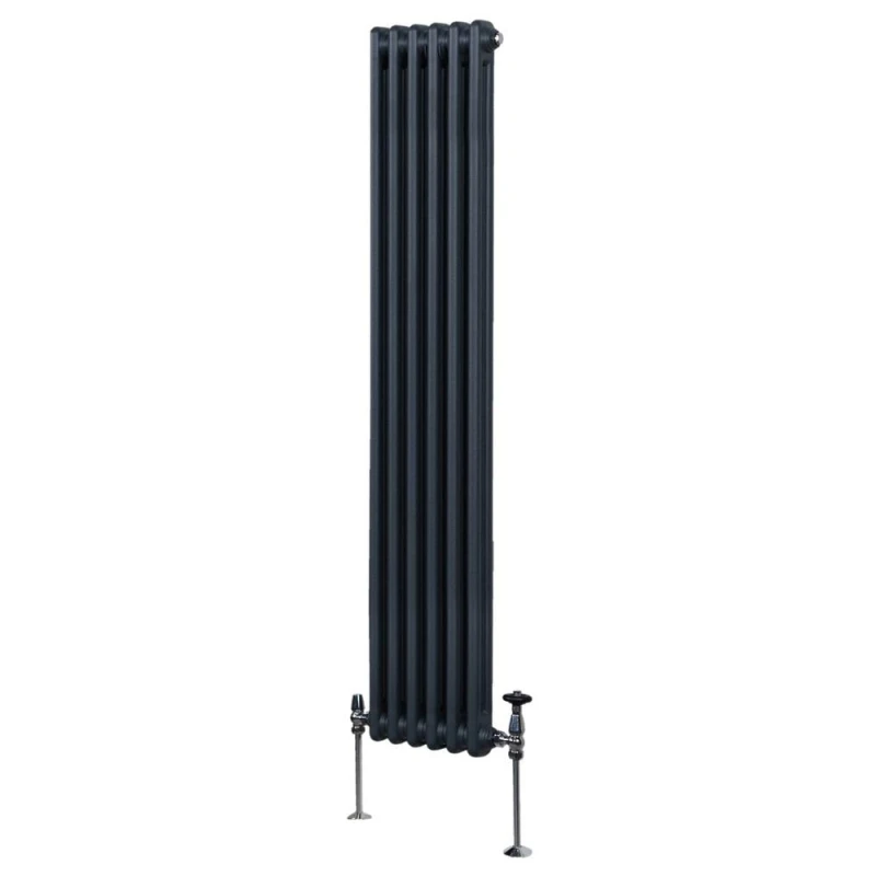 Image of Monstershop Traditional 2 Column Radiator - 1800 x 292mm - Anthracite Grey unisex