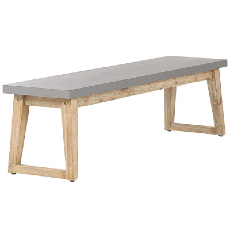 Image of Beliani Garden Bench Oria 160 Cm Concrete Grey