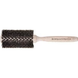 Image of Denman Pro Tip Boar Bristle Round Wooden Brush 25mm