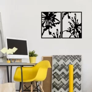 Image of Contemporary Black Decorative Metal Wall Accessory