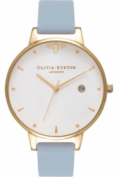 Image of Ladies Olivia Burton Queen Bee Chalk Blue & Rose Gold Watch OB16AM123
