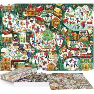 Image of Bopster Christmas Illustrated Jigsaw Puzzle 1000 Pcs