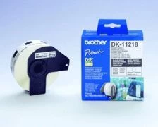Image of Brother DK11218 Label Tape 29mm x 90mm Black on White x 800