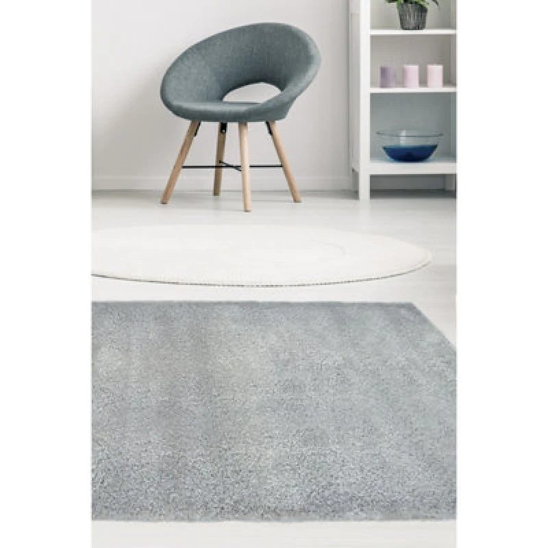 Image of Homemaker Snug Plain Shaggy Cosy Rug Grey 120X170 ND76502