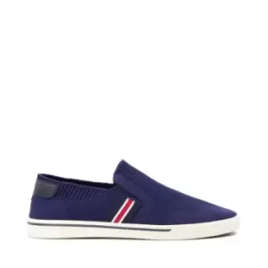 Image of Dune London Tycoon Knit Stripe Slip On Shoes - Blue