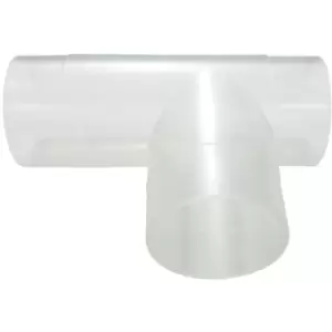 Image of Charnwood 63T T-Shaped Branch With 3 x 63mm (2.5") Outlets, Clear PVC
