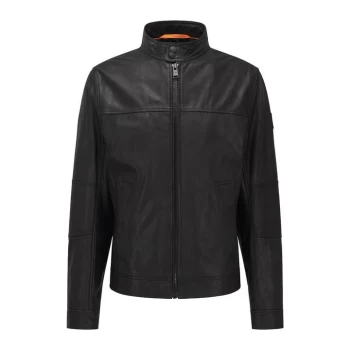 Image of Boss Joseph 1 Leather Jacket - Black