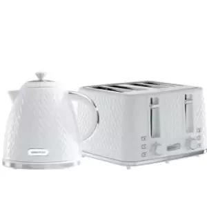 Image of Daewoo SDA2395DS Argyle 1.7L Jug Kettle and 4 Slice Toaster Set
