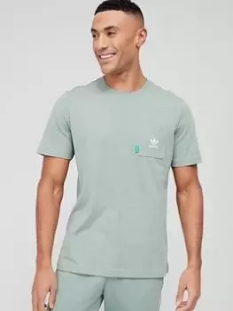 Image of adidas Originals Essentials+ Made With Hemp T-Shirt - Green, Size L, Men