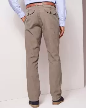Image of Cotton Traders Mens Cord Chino Trousers in Grey