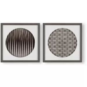 Image of Art For The Home - Dimension Duo Set of 2 Framed Prints - Pink