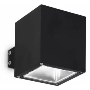 Image of Snif square Black wall light 1 bulb