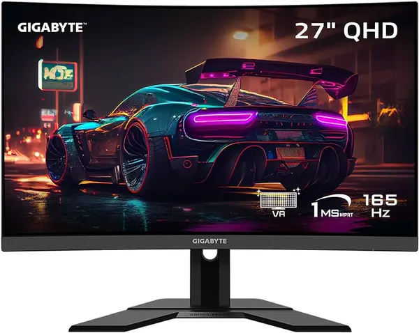 Image of Gigabyte 27" G27QC-A Quad HD Curved Gaming LED Monitor