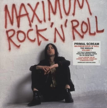 Image of Primal Scream Maximum Rock 'N' Roll The Singles Volume 1 - 180gm Red & White Vinyl - Sealed 2019 UK 2-LP vinyl set 88985486441