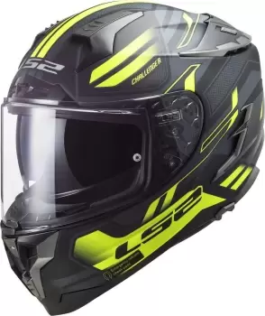 Image of LS2 FF327 Challenger Spin Helmet, black-yellow Size M black-yellow, Size M