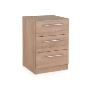 Image of Holborn Oak Bedroom Furniture Range - 3 Drawer Bedside