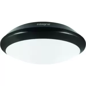 Image of Integral Tough Shell + Bulkhead Emergency 3Hr 308mm Dia. IP66 1400LM 15W 4000K IK10 110 Beam Non Dimmable Black 93LM/W