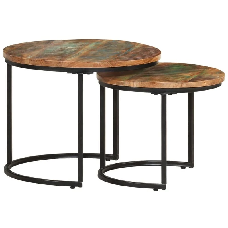 Image of VIDAXL Nesting Tables 2 pcs Solid Reclaimed Wood Vidaxl 8720286668603
