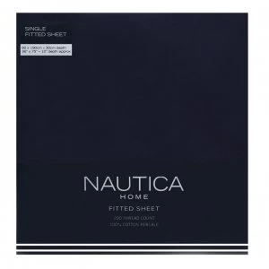 Image of Nautica Fitted Sheet - Navy