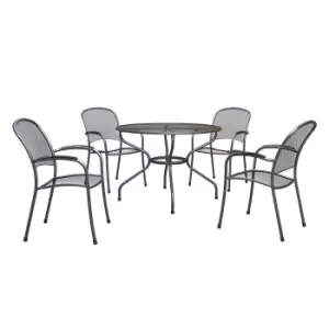 Image of Royal Garden Carlo 4 Seat 1.05m Round Set - Grey