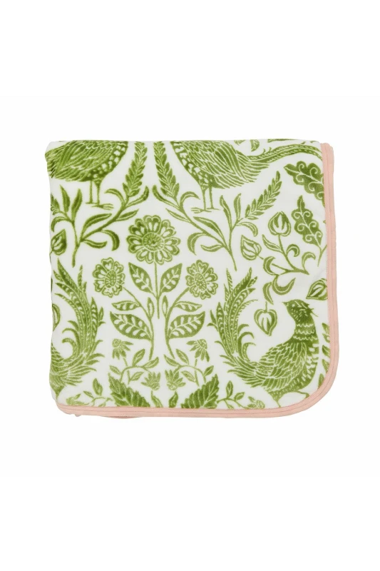 Image of Helena Springfield Helena Springfield 'Pheasant' Fleece Blanket in Green Size: 140cm x 180cm Green 140cm x 180cm Unisex 5016709718851