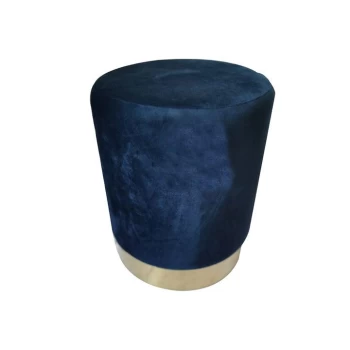 Image of Stanford Home Home Tall Velvet Stool - Navy