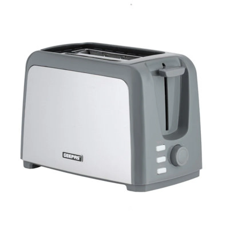 Image of Geepas 2 Slice Bread Toaster With 7 Level Browning Control, Grey