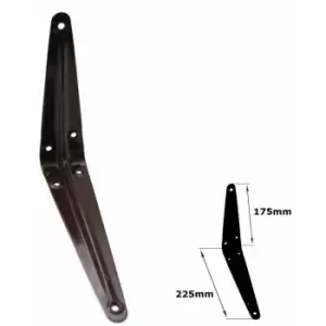 Image of Shelf Brackets Brown London Pattern Metal For Shelving Constructions - Size 175x225mm - Pack of 5