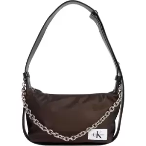 Image of Calvin Klein Jeans Nylon Chain Shoulder BAG22 - Brown