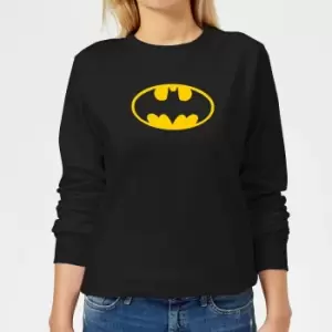 Image of Justice League Batman Logo Womens Sweatshirt Black