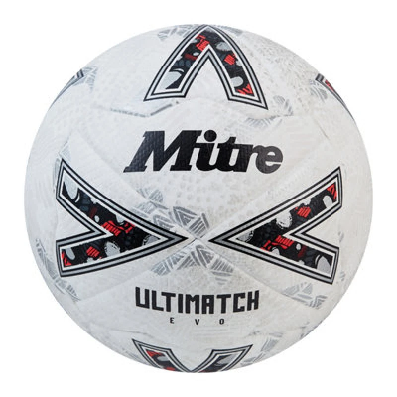 Image of Mitre Ultimatch Evo Logo Football White/off White/silver (5)