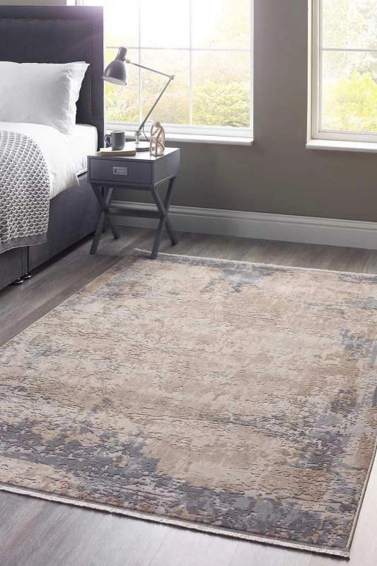 Image of Origin 'Cosimo Distressed' Rug in Grey Size: 160cm x 230cm Grey Unisex 160cm x 230 cm