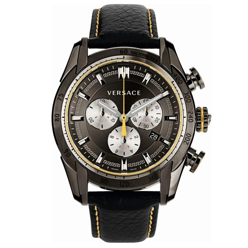 Image of Versace VDB020014 V-Ray Black Stainless Steel Case Mens Watch