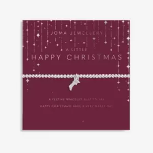 Image of Christmas Happy Christmas Silver 15.5cm Stretch Bracelet C702