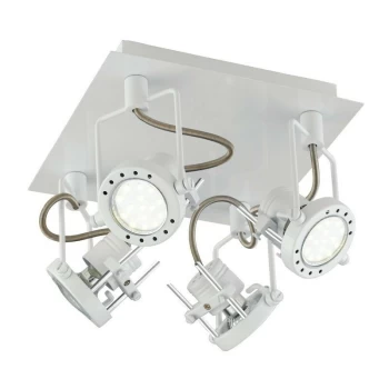 Image of Fan Europe Lighting - Fan Europe Techno - Ceiling Quad Spotlight, White, GU10